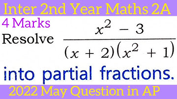 Problem on Partial fractions||Inter 2nd Year Maths 2A in telugu@maths naresh