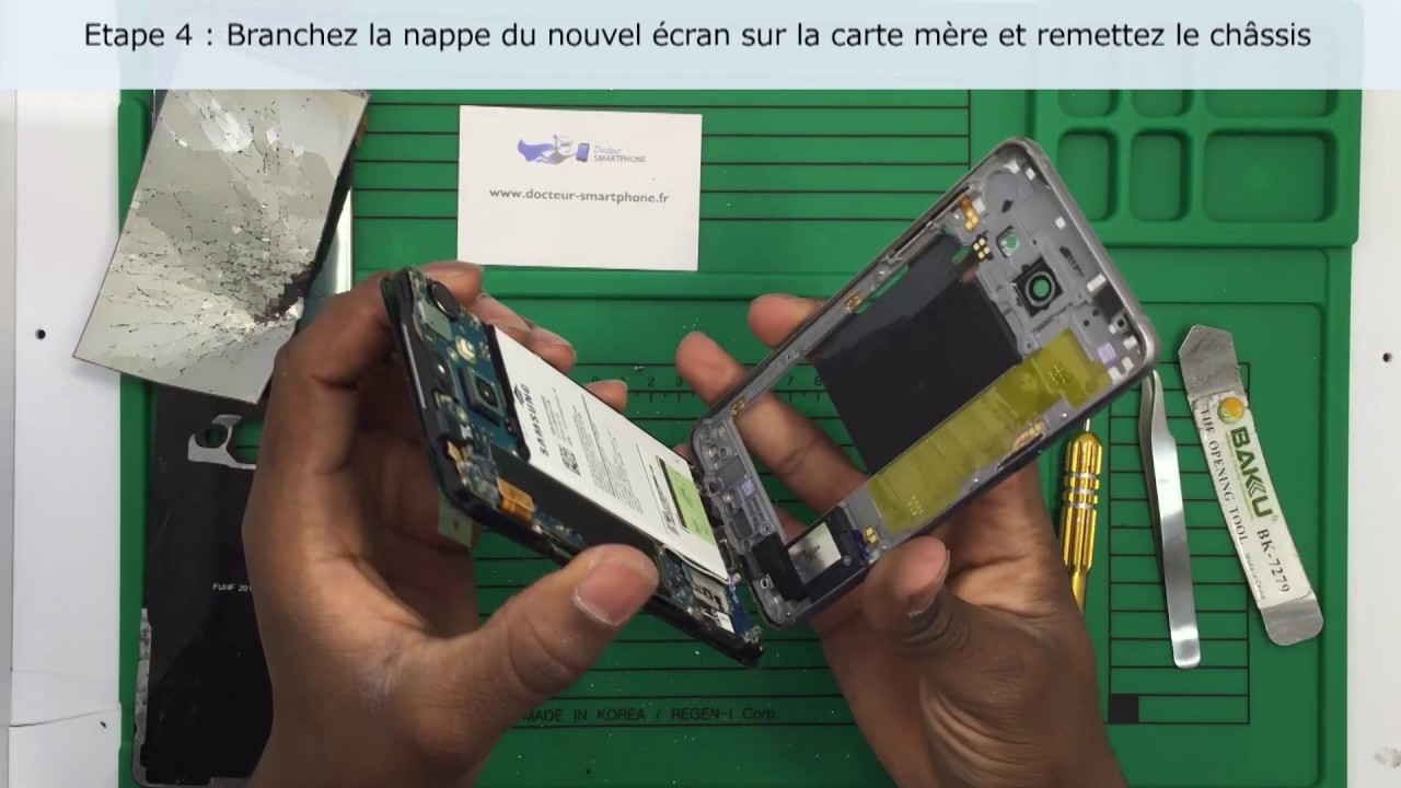 Tutoriel Samsung Galaxy A5 2016 (A510F) : changement d'écran - YouTube