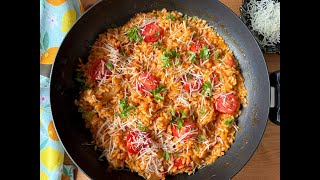 Tomato Risotto with Parmesan | Easy and delicious Italian dish