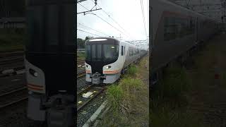 HC85系D4+D101編成日車出場試運転関ヶ原駅入線(2022/05/26)