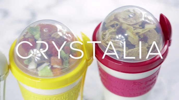 Crystalia Yogurt Parfait Cups with Lids, Reusable Yogurt