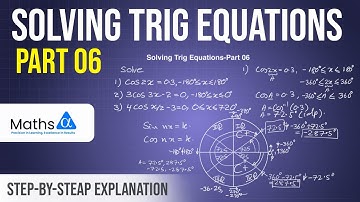 Solving Trig Equations - part 06 | Maths Alpha | Dharana Siriwarnage