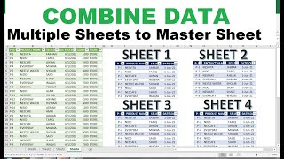 how to create a master sheet from multiple sheets in excel - YouTube how to create a master sheet from multiple sheets in excel - YouTube