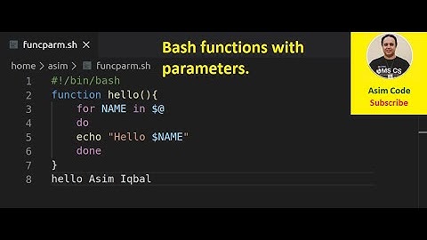 Bash functions with parameters