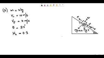 A 2.0-kg block starts with a speed of 10 m / s at the bottom of a plane inclined …