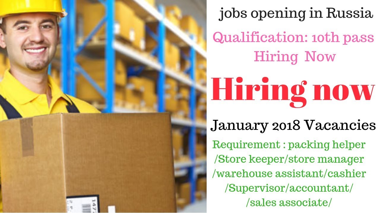 8th pass Hiring Now // Salary 30,000 RS -80,000 RS // jobs in Russia