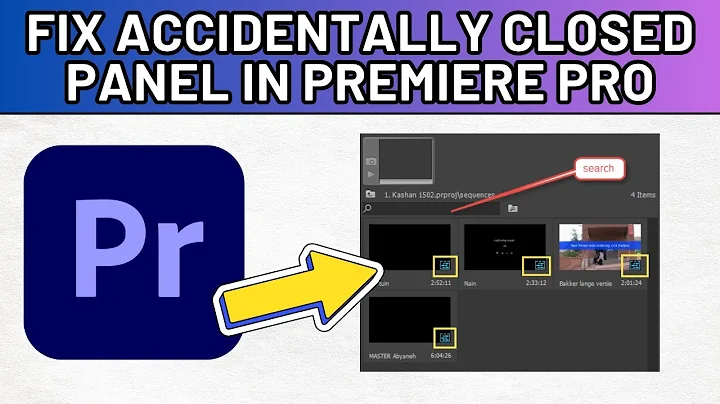 How to Fix Accidentally Closed Panel in Premiere Pro (2025)