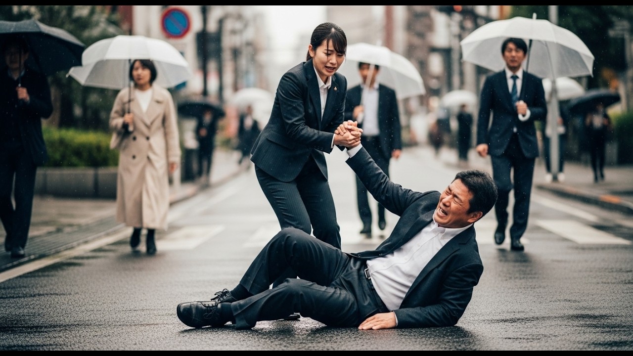 老人を助けて会議に2分遅刻した派遣社員。上司に罵倒された翌日、黒塗りの高級車が現れて…