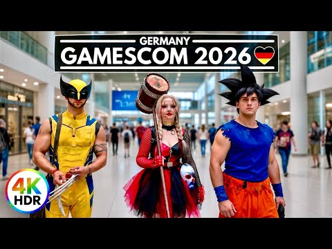 Gamescom 2026, World's Largest Gaming Event in Cologne, Germany! 4K HDR 60fps Walking Tour