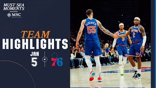 Knicks Membantantai 76ers di Philadelphia | 5 Januari 2024 screenshot 4