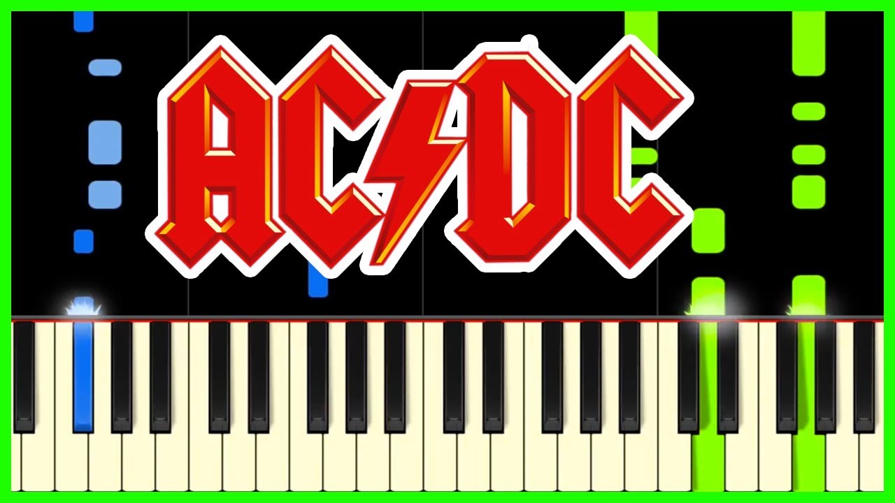 AC/DC - BACK IN BLACK - Piano Tutorial - YouTube