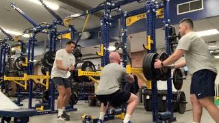 Eccentric Overload Front Squat without Weight Releasers