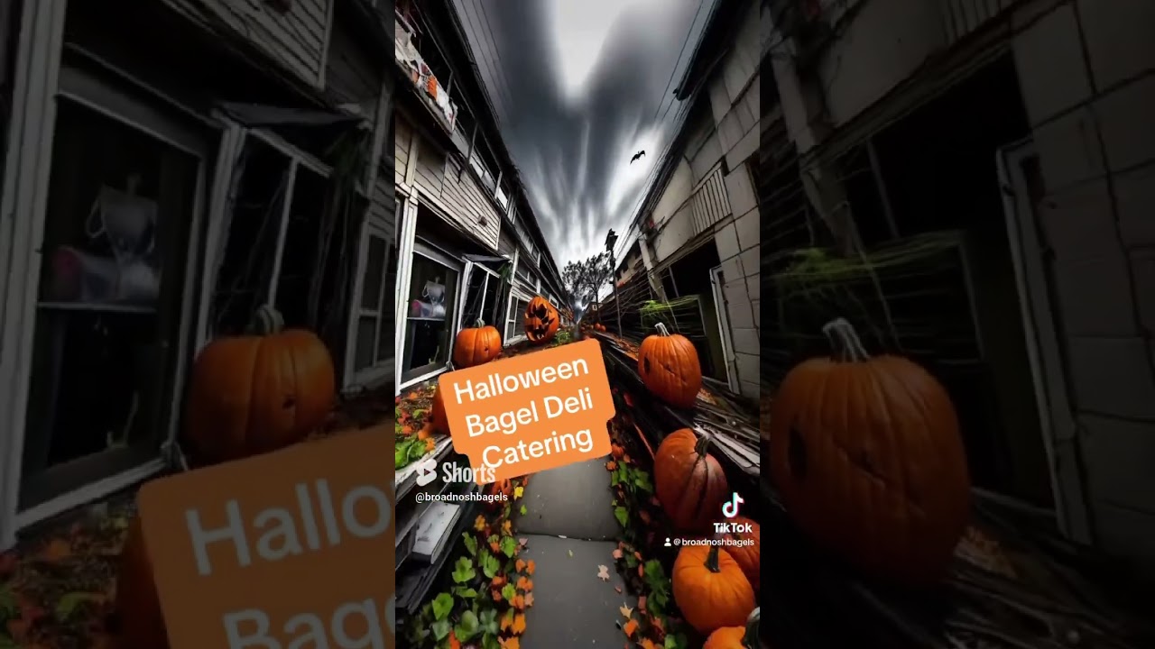 Halloween bagel deli catering New York #catering #bestbagel #bagels #food Broad Nosh Bagel Deli Catering NYC