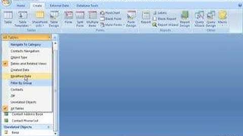 Access 2007: Meet the Navigation Pane