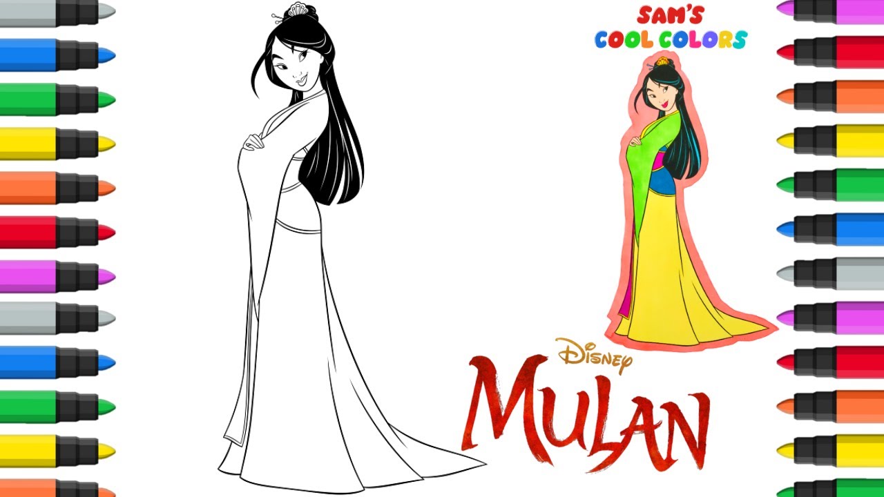 Coloring Mulan Disney Princess Mulan Coloring Page Activity Markers Coloring Mulan Disney Princess Mulan Coloring Page Activity Markers