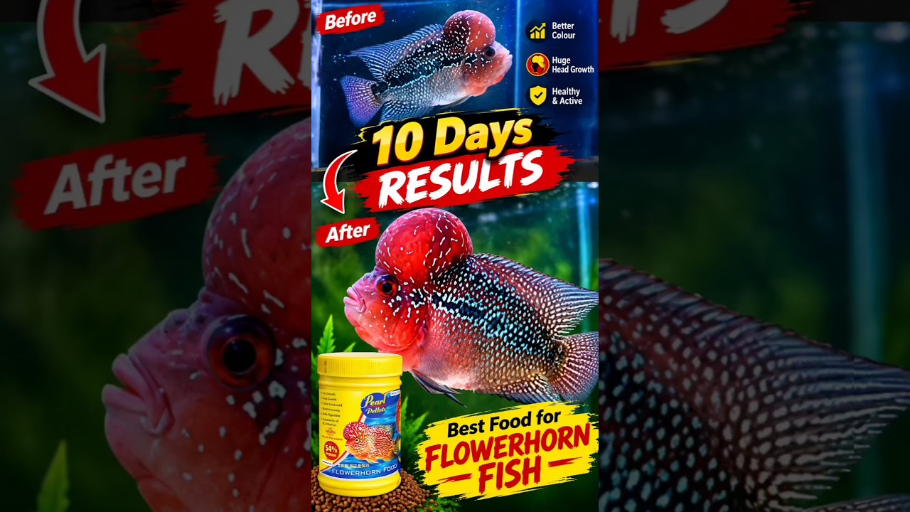 Best Flowerhorn Food for Head Growth & Colour Enhancement | Pearl Pellets.Just 10 Days!