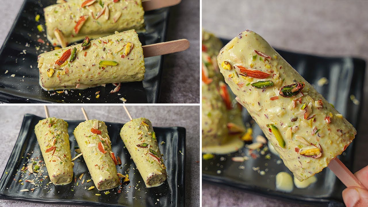 3 Ingredient Pista Kulfi Recipe Easy Homemade Pista Malai Kulfi