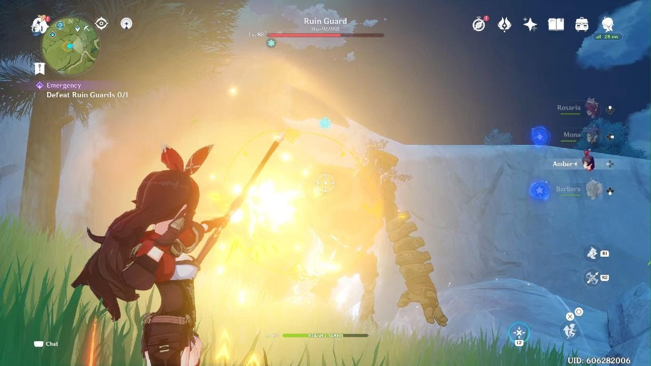 Amber charged shot test