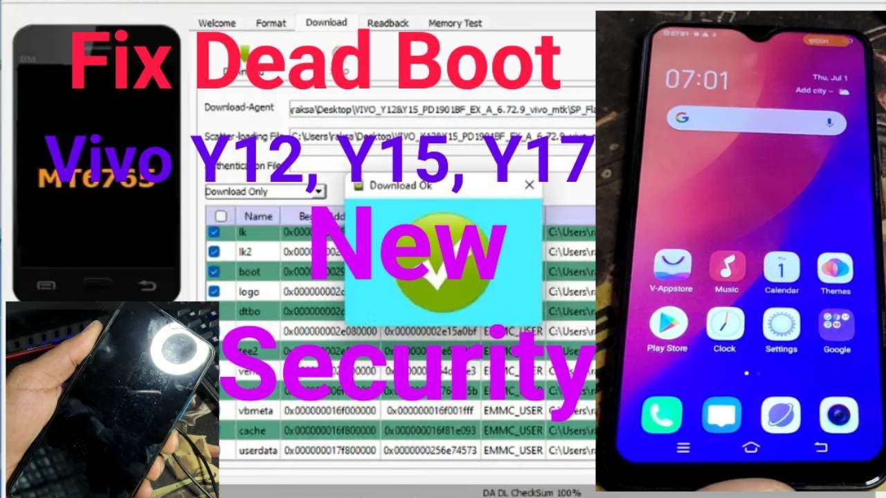 how to fix dead boot vivo Y12 ,Y15 And Y17 new security by sp flash ...