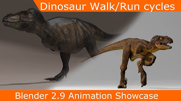 Dinosaur walk or run cycles showcase
