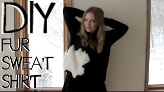 12 DAYS of DIY: Fur Sweatshirt inspired by Assembly FW13