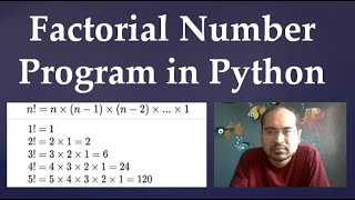 Famous 13. Factorial number program in Python. Profile