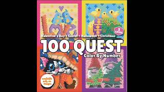 100 QUEST Color By Number: Holidays (Valentine’s Day + Easter + Halloween + Christmas) - IntArtMedia