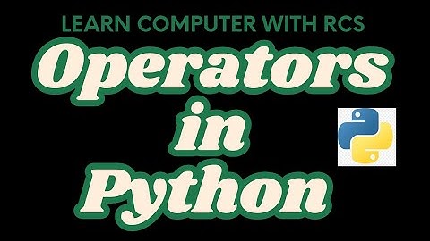 Python Operators Explained: From Basics to Beyond! #python @LearnComputerWithRCS