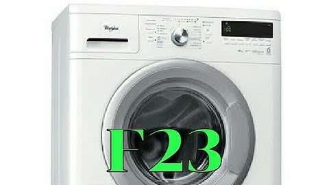Whirlpool Washing Machine F23 Error Code