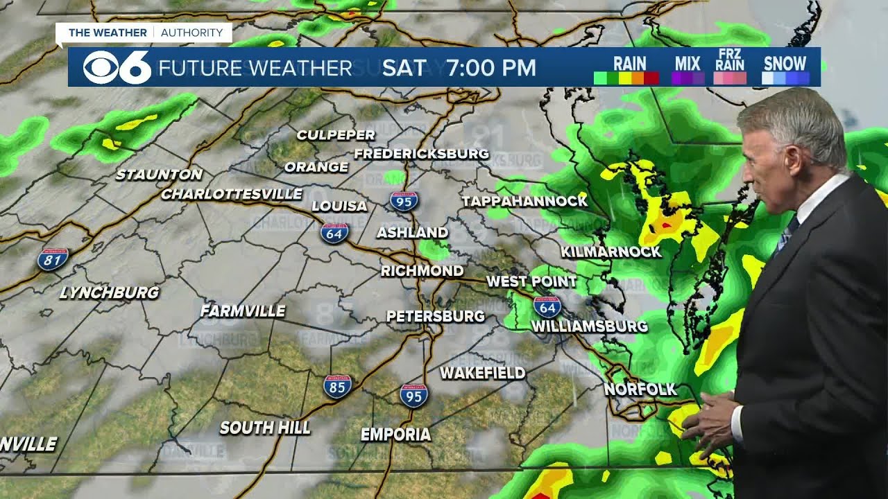 Rain chances much lower on Sunday - YouTube