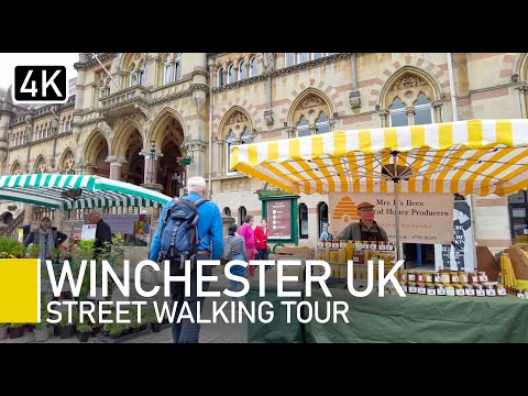 Winchester, UK | Ancient Capital of England Walking Tour with captions