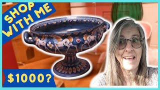 DID I JUST FIND A $1,000 PIECE OF POTTERY? Shop With Me at the Antique Mall