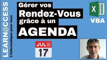 VBA  Excel - Gérer vos Rendez-Vous sur Excel grâce à un Agenda