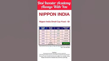 Nippon India Small Cap Fund | investment | Mutual Funds to invest in 2025 #mutualfunds #sip