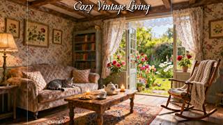Vintage Jazz Playing on a Cozy Cottage Radio 🌼 | Peaceful English Garden Afternoon screenshot 3