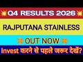 Rajputana Stainless Q4 Results 🔴Rajputana Stainless Results🔴Rajputana Stainless Share News🔴RSL Share