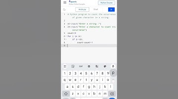 Count occurrence of character in a string #shorts #short #shortvideo #shortsfeed #python #subscribe