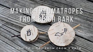 Making Thaumatropes Using Birch Bark