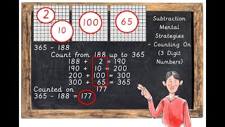 Counting on with 3 Digit Numbers Subtraction Mental Strategies Ages 8+