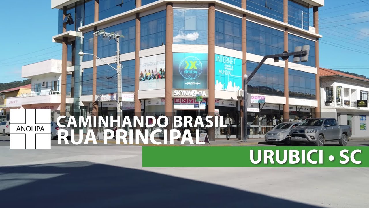 URUBICI • SC • Rua principal, Centro【4K 60fps】Av. Adolfo Konder [caminhando Brasil] Walking Tour