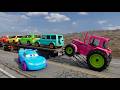 Speedbumps vs Cars vs Train Crash Challenge! - BeamNG.Drive