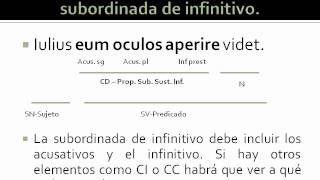 PROPOSICIONES SUSTANTIVAS DE INFINITIVO EN LATÍN