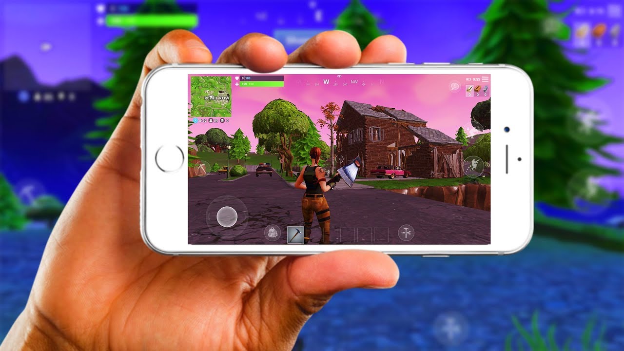 PLAYING FORTNITE ON MOBILE!!! First Gameplay iOS & Android YouTube