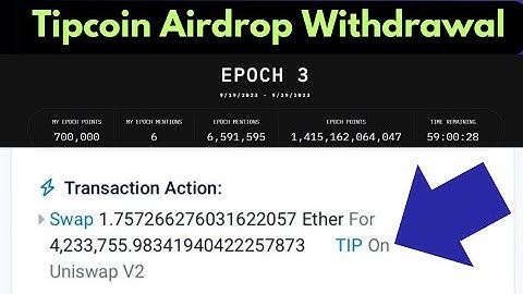 Tipcoin Airdrop Withdrawal | Epoch 3 Claim Process | The Tipcoin Airdrop