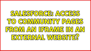Salesforce: Access to community pages from an iframe in an external website?