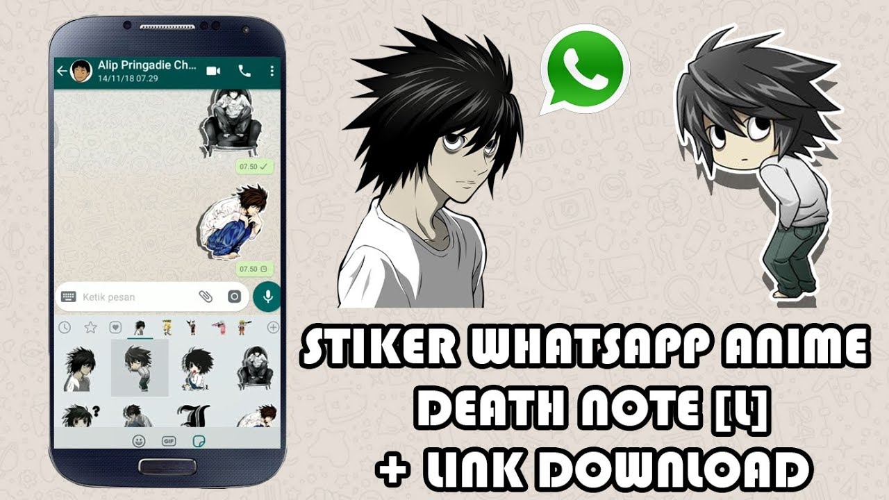 Stiker Whatsapp Anime Death Note L Lawliet Link Download Png