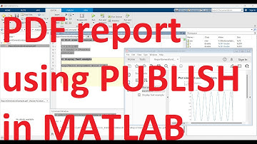 How to generate PDF report using PUBLISH command in MATLAB?