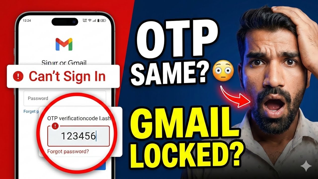 Same Gmail OTP Problem & Can’t Sign In to Gmail? Gmail Forgot Password ...