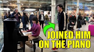 Challenged to Piano Battle? Playing Despacito Duet on Public Piano | Cole Lam