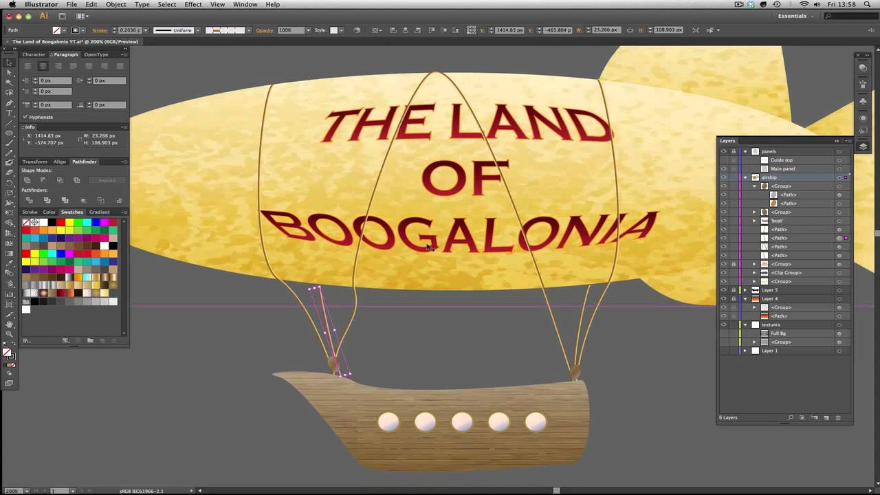 SPEED ART - Boogalonia YouTube Background & Icon - ILLUSTRATOR CS6